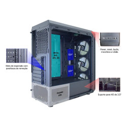 Gabinete Gamer K-Mex CG-A2G8 Infinity Streamer